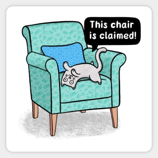 Cat on a Chair Sticker